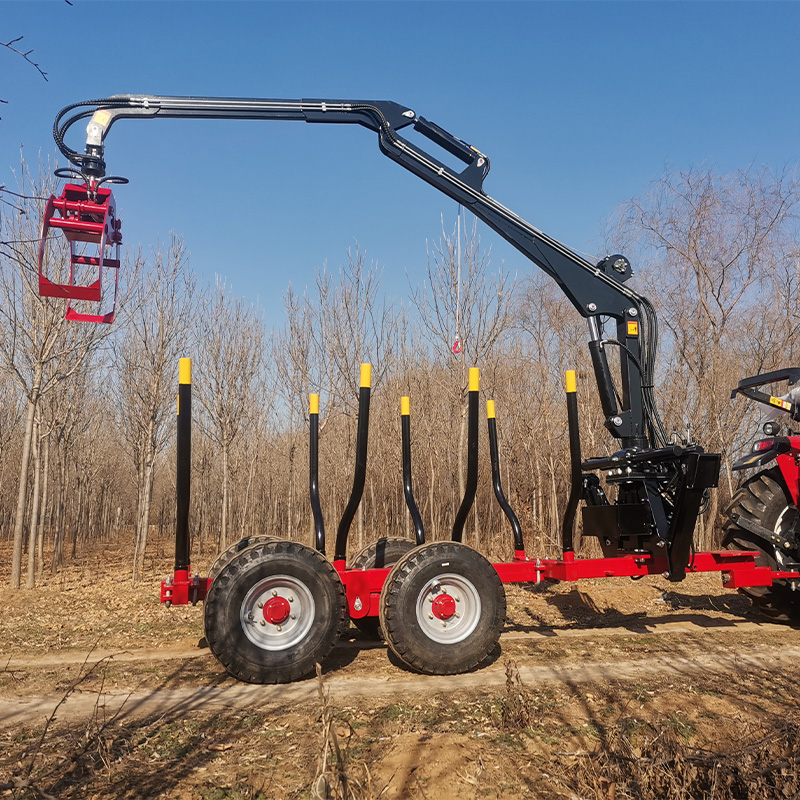  CE Approved!! forestry machinery log loader trailers with crane/timber loading trailer